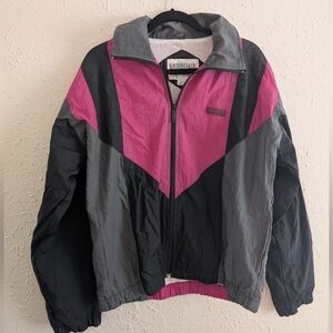 Vintage Windbreaker Pink & Gray Jacket